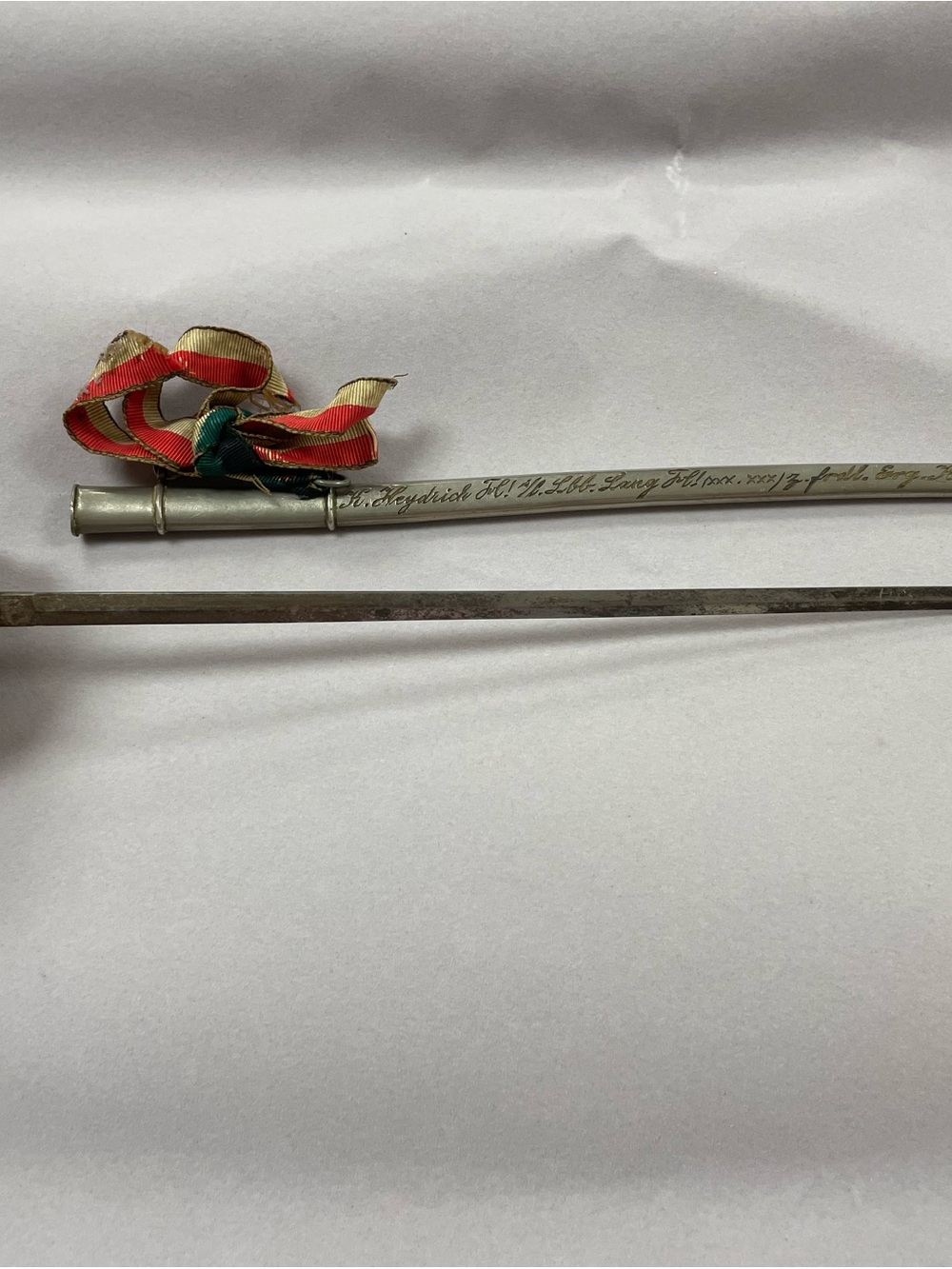 Antique Signed 1906/1907 Miniature Basket-Hilted Broadsword
